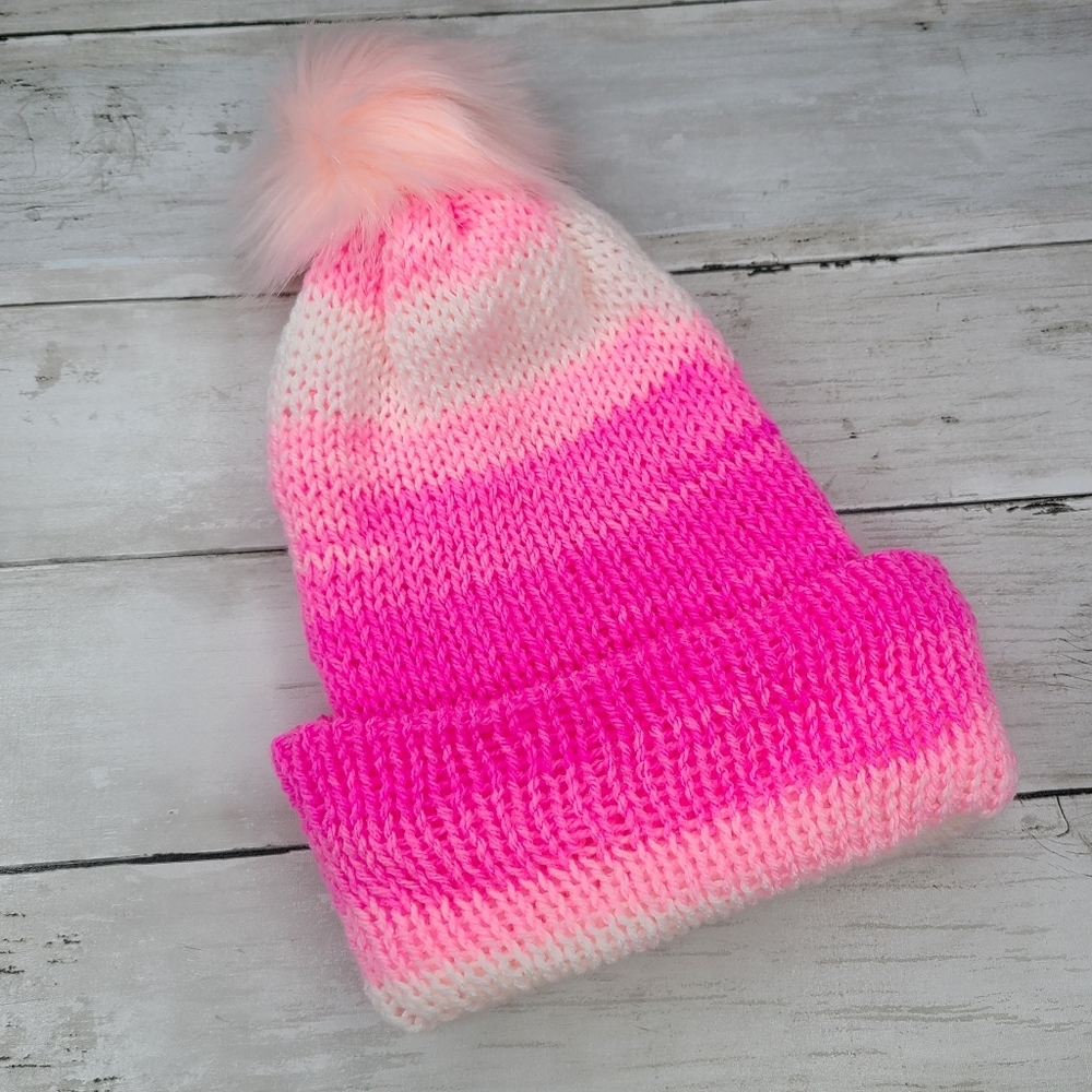 Ladies fun bubblegum pink winter hat